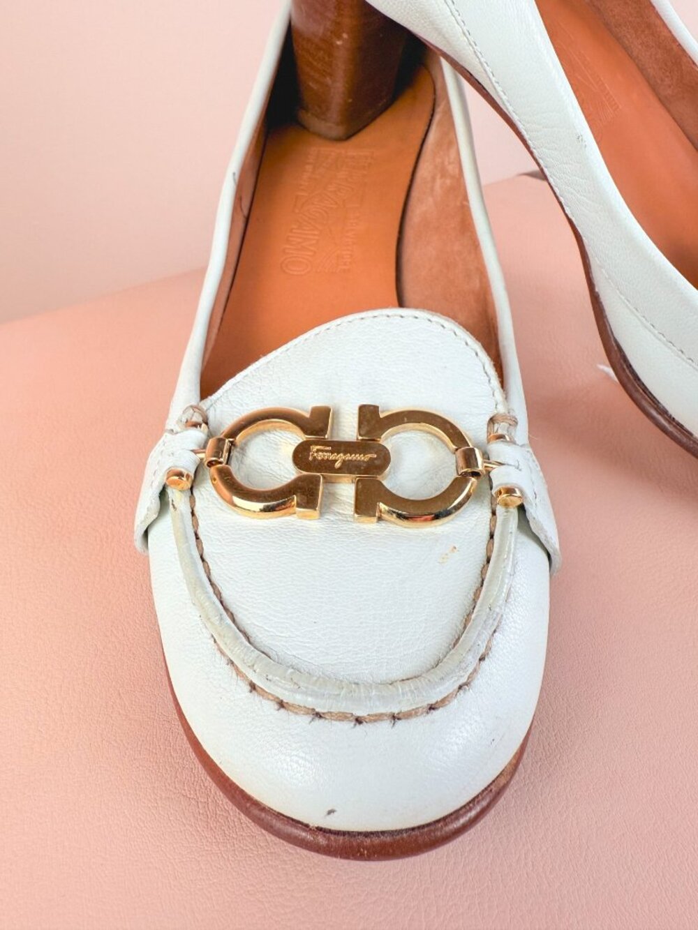 Vintage Salvatore Ferragamo Milano Loafer Heels Size 8N - Picture 3 of 8